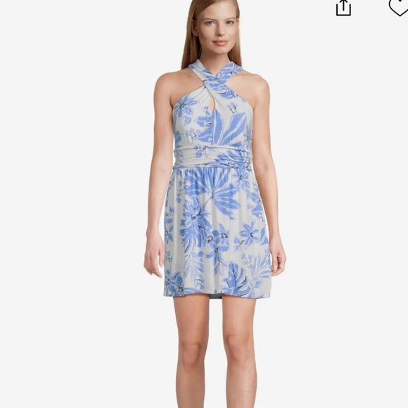 Lilly Pulitzer Dresses & Skirts - Lilly Pulitzer Montecito Skirted Romper – Blue Floral | Size L | New Without Tag
